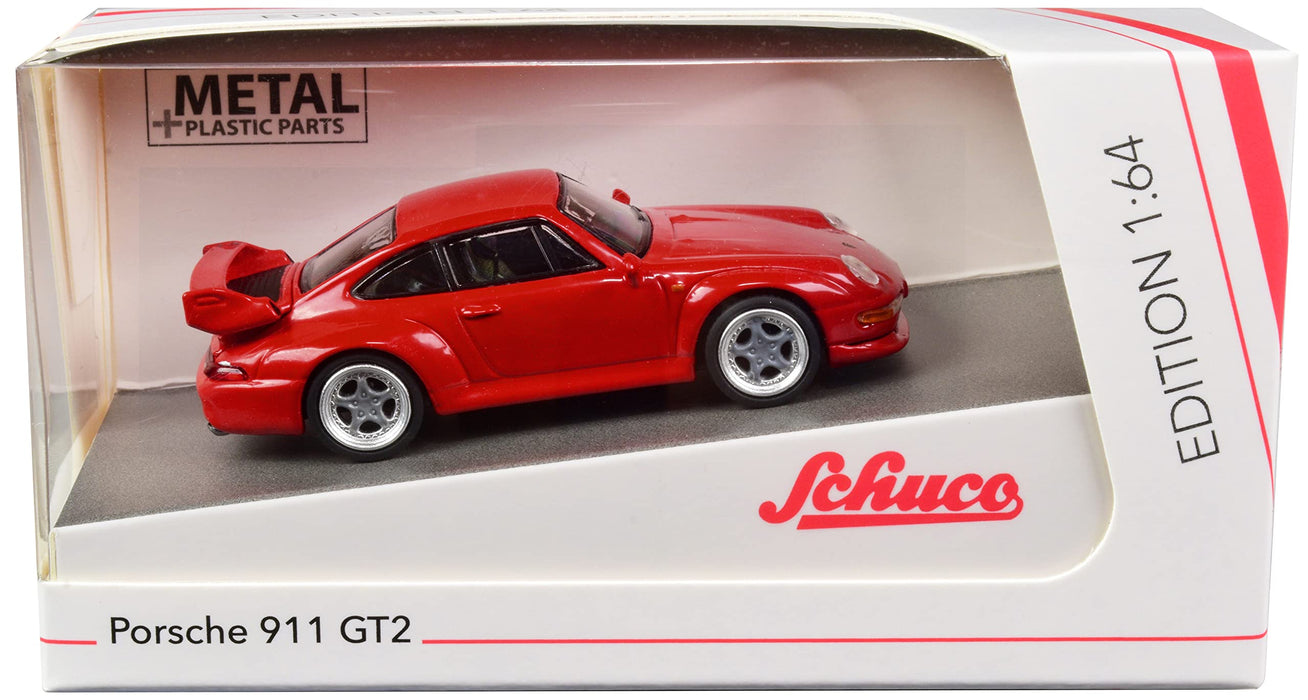 Schuco 1/64 Porsche 911 GT2 Red Diecast Model Car-Kiichin - The #1 Place for Japanese Goods in Your Hand!