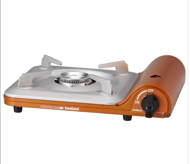 Iwatani Cassette Gas Stove Tatsujin Slim – Copper Orange – Portable Tabletop Stove Made in Japan