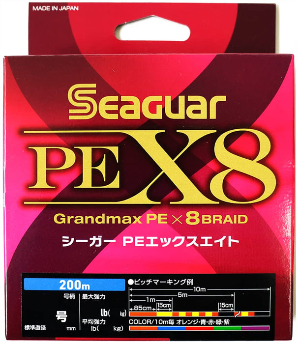 Seaguar PE X8 Fishing Line 200M No. 5 78Lb Multicolor