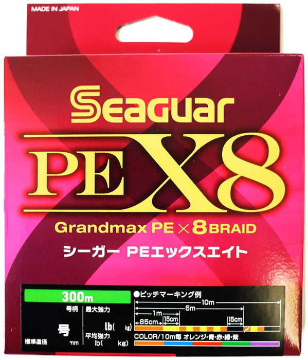 Seaguar PE X8 300M Fishing Line 0.6 14Lb Multi-Color