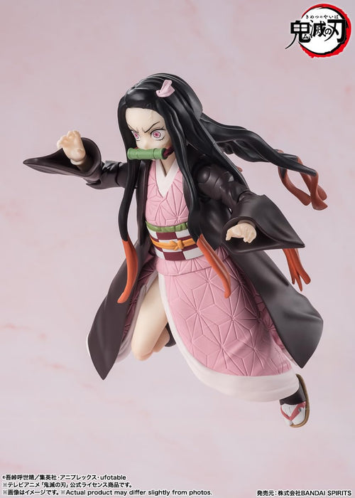 Bandai Spirits 鬼灭之刃 Nezuko Kamado 130 毫米 PVC ABS 可动人偶，由 SH Figuarts 制作