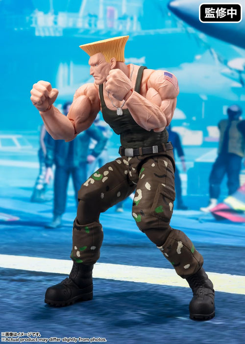 Bandai Spirits SH Figuarts 街头霸王 Guile Outfit 2 160 毫米 ABS PVC 公仔