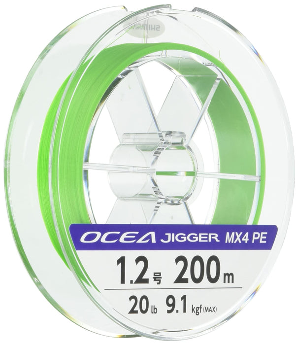 Shimano Ocea Jigger MX4 1.2 青柠绿 PE 钓鱼线 200 米