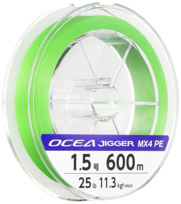 Shimano Ocea Jigger Mx4 600M 1.5 Lime Green Fishing Line