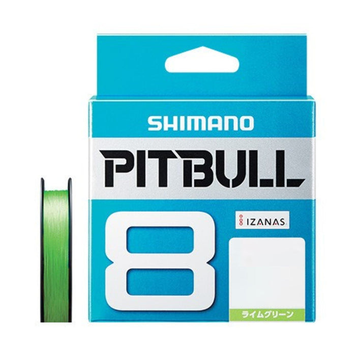 Shimano Pe Line Pitbull 8 股编织钓鱼线 150 米 0.8 酸橙绿 18.3 磅