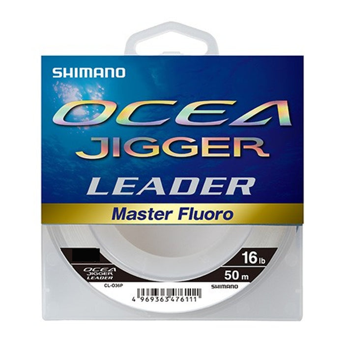 Shimano Ocea Jigger Master 氟碳钓鱼线 50 米 25 磅 纯透明