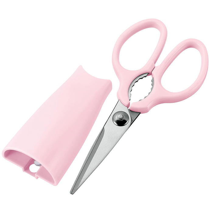 Shimomura Kogyo Pitako Kitchen Scissors PC-401 Easy Wash Disassembly Magnetic Clean Serrated Blade Holder-Kiichin - The #1 Place for Japanese Goods in Your Hand!