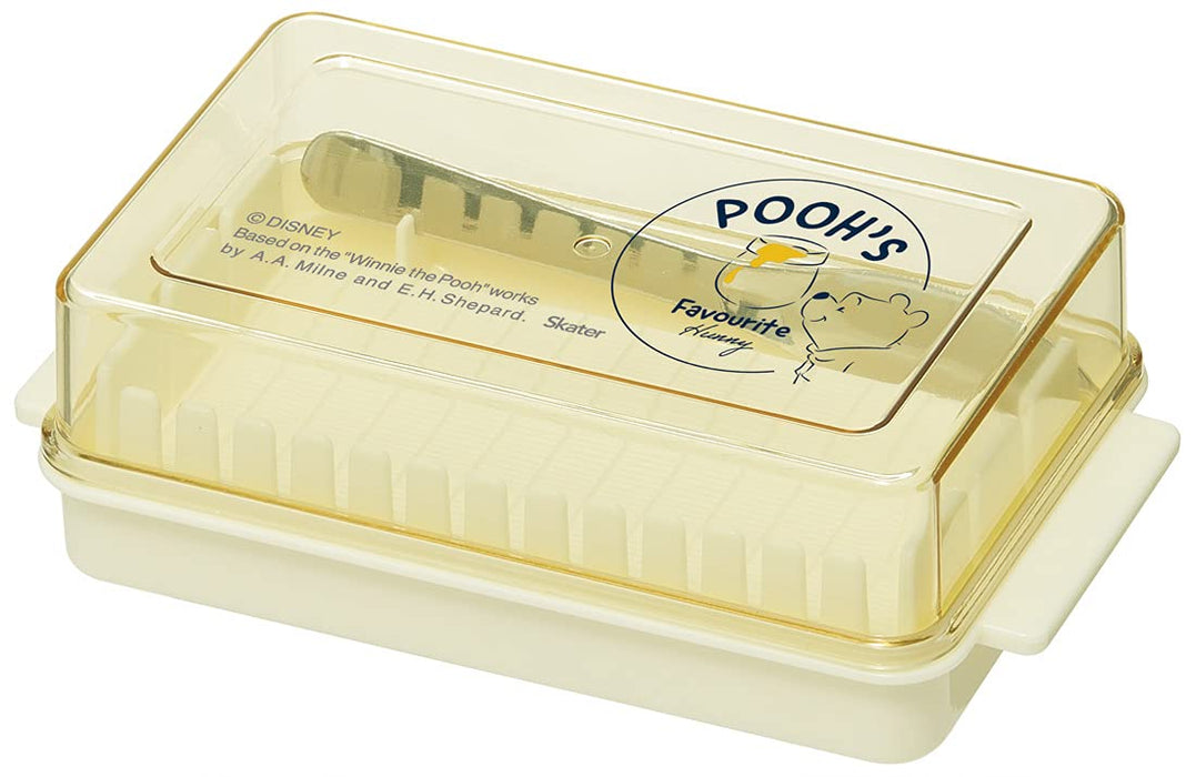 Skater Butter Case with Cutter Guide Disney Winnie the Pooh Design Btg1-A