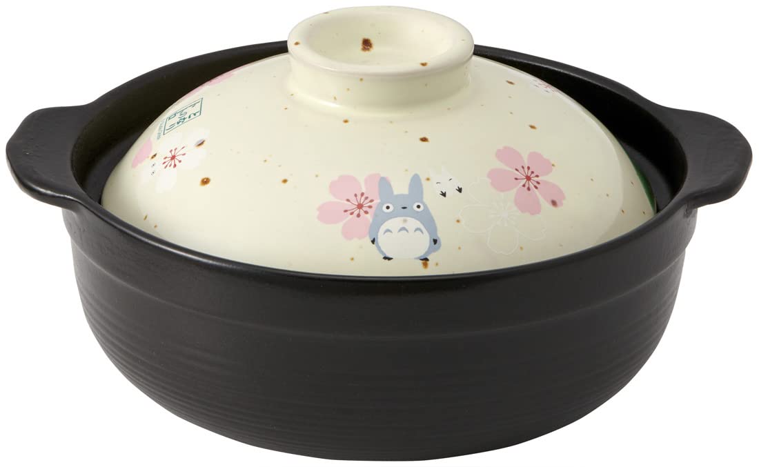 Studio Ghibli Skater Clay Pot - Totoro Cherry Blossom Pattern 22.6x11.6cm