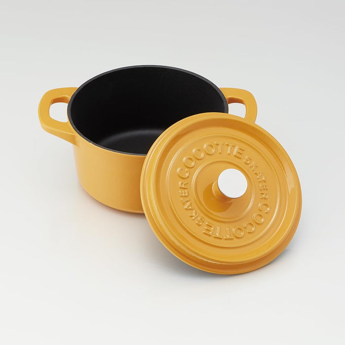 Skater 20Cm Pumpkin Yellow Ih Cocotte Pot Iron & Enameled Oven Safe