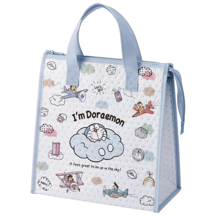 Skater Lunch Bag Non-Woven Cooler with Doraemon Sky Walk Design Sanrio