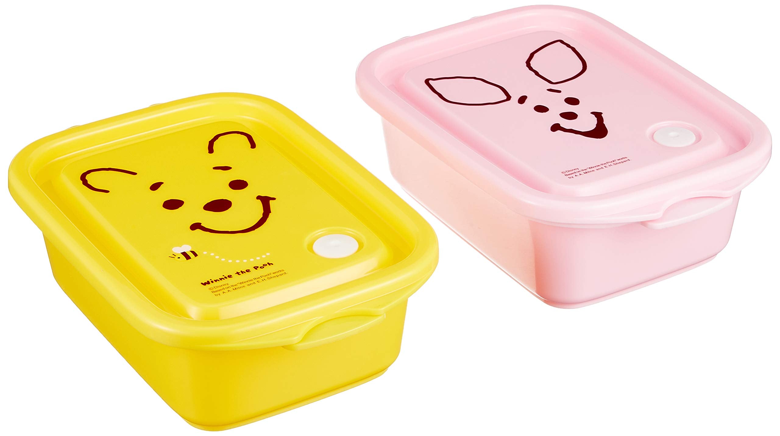 Skater 500Ml Sealable Container 2-Pack Winnie The Pooh Face Disney Jap