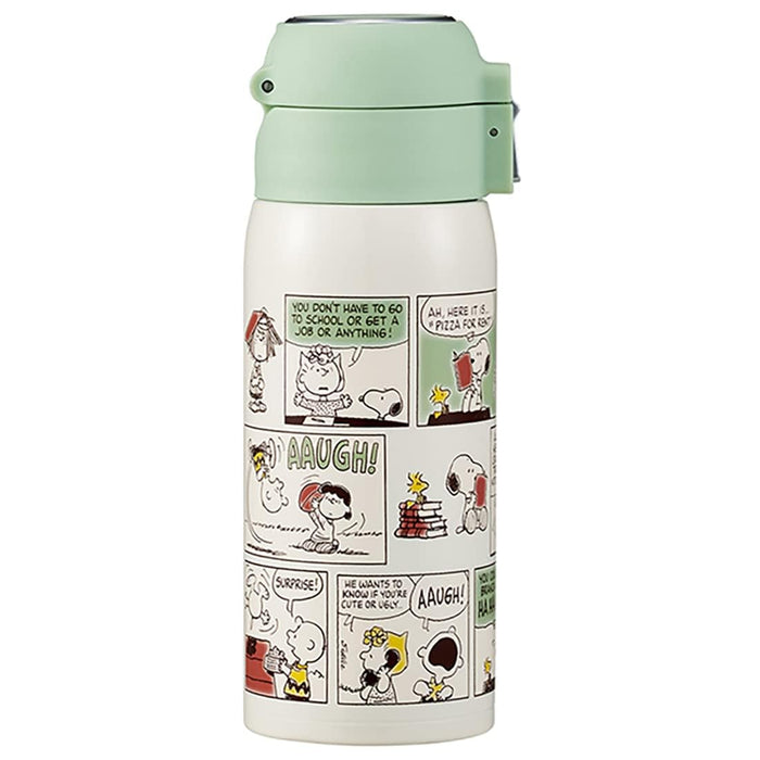 Skater Snoopy Straw Mug 350ML Stainless Steel Cold Only One-Touch Bottle
