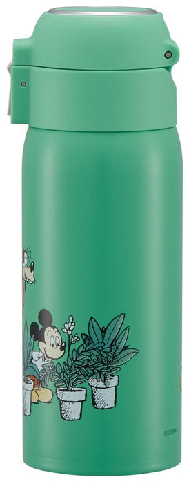 Skater Mickey Mouse 350Ml Stainless Steel Straw Mug Bottle Cold-Keeping Green