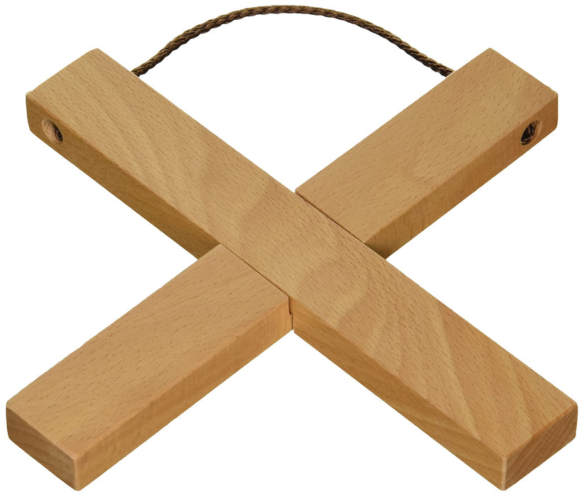 Santo Small Wooden Trivet 18Cm Cross Design 17222-Kiichin - The #1 Place for Japanese Goods in Your Hand!