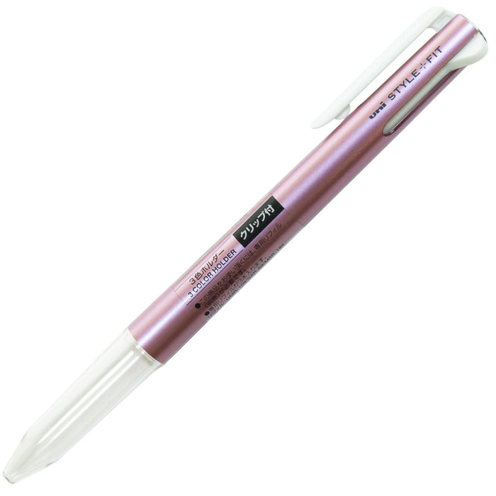 Mitsubishi Pencil Style-Fit 3 Color Holder Metallic Pink with Clip Ue3H-20