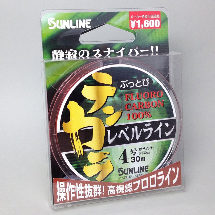 Sunline 氟碳 Tenkara Level Line 30M #4 橙色釣魚線