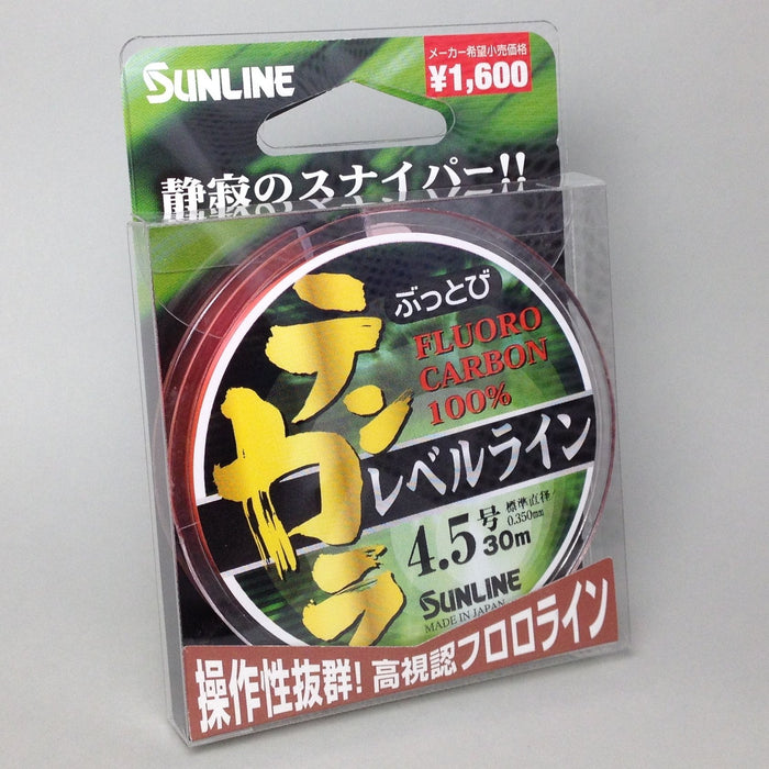 Sunline 氟碳线 Tenkara 4.5 橙色 30M 水平