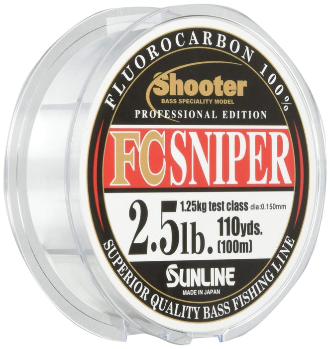 Sunline Fluorocarbon Line Shooter Sniper 100M 2Lb Natural Clear