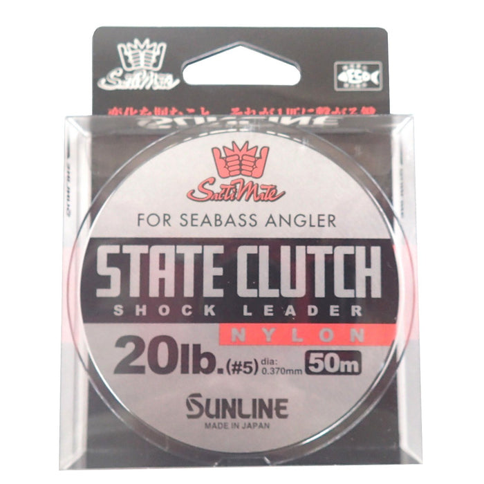 Sunline Leader Saltymate State Clutch Nylon 50M 20Lb Clear Fishing Line