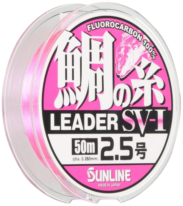 Sunline Tai No Ito Sv-I Fluorocarbon Leader 50M 2.5 Magical Pink