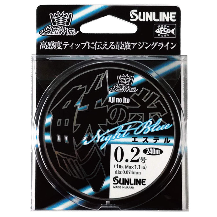 Sunline Saltymate Horse Mackerel Thread Ester Line Night Blue 240M 1Lb