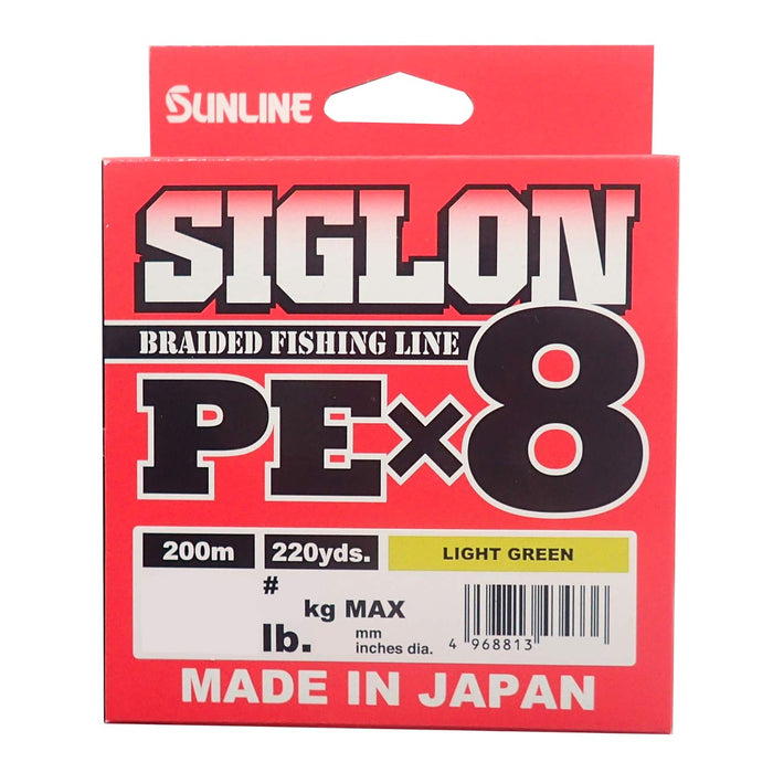 Sunline Sigron Pex8 Light Green Fishing Line 0.3 5lb 200M