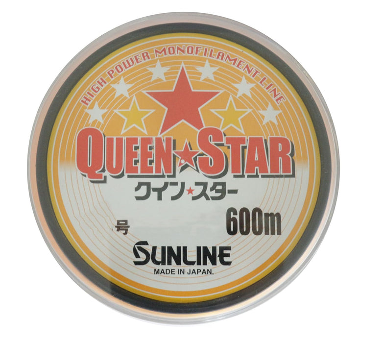 Sunline 尼龙线 Queen Star 600M #10 黄色 - 耐用钓鱼线