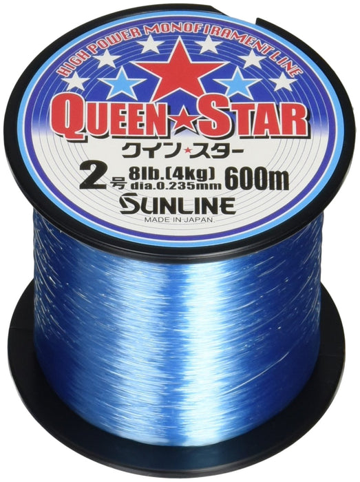 Sunline 尼龍線 Queenstar 600M 2 號藍色耐用釣魚線