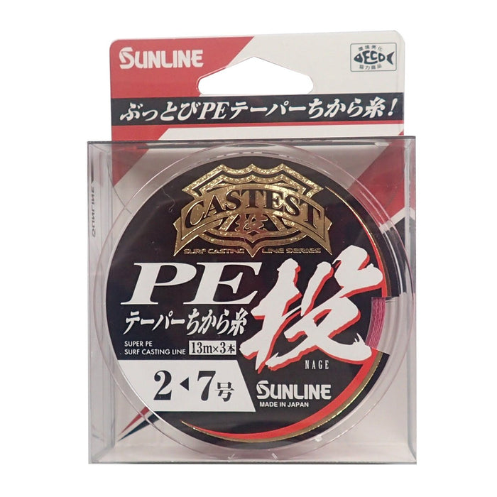 Sunline Power Thread 铸造 Pe 线 13M x 3 2-7 红色