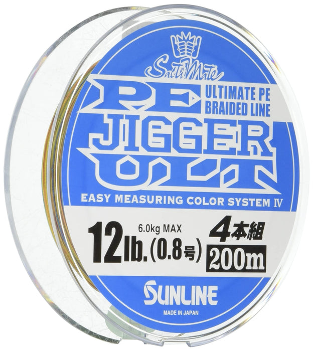 Sunline Pe Line Saltymate Jigger 4 件套 200 米 0.8 12 磅钓鱼线