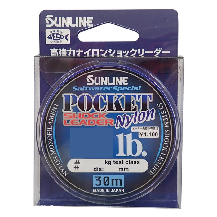 Sunline Shock Leader 海水尼龙 20 米 #10 天然透明钓鱼线