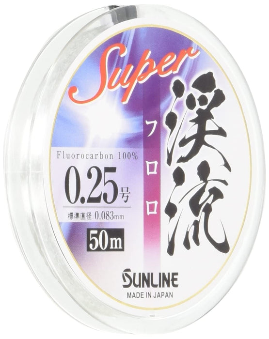 Sunline Super Stream 氟素钓鱼线 50M 0.25 透明