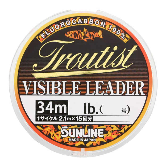 Sunline Troutist Visible Leader 34M Single 12Lb No 3 Fishing Line