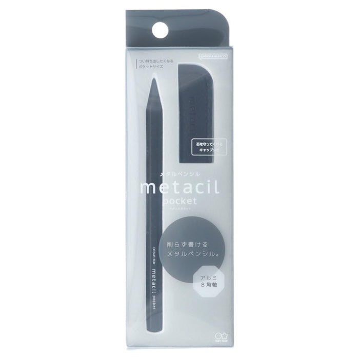 Sun-Star Stationery Metasil Pocket Metal Pencil 2H Black No Sharpening Needed