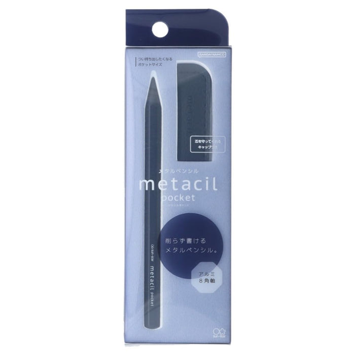 Sun-Star Stationery Metasil Pocket Pencil 2H Hardness Navy No Sharpening