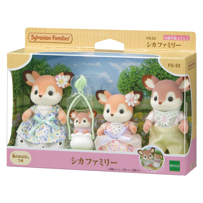 Epoch Sylvanian Families Deer Doll Family FS-53 Suitable for 3 Years and Up