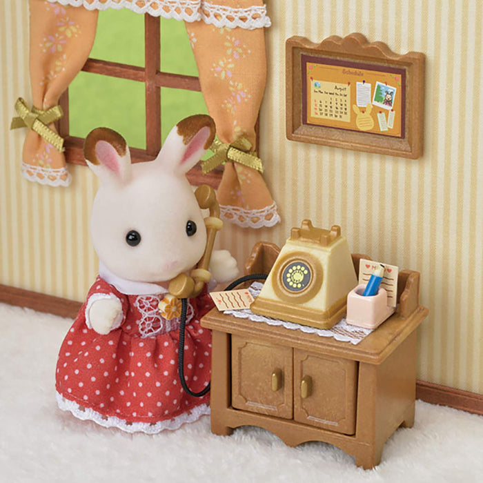 Epoch Sylvanian Families 家具电话架套装 St Mark 认证玩具娃娃屋适合 3 岁以上儿童