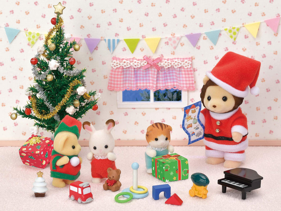 Epoch Sylvanian Families 季节性狮子圣诞老人圣诞节套装 SE-206 认证玩具娃娃屋适合 3 岁以上儿童