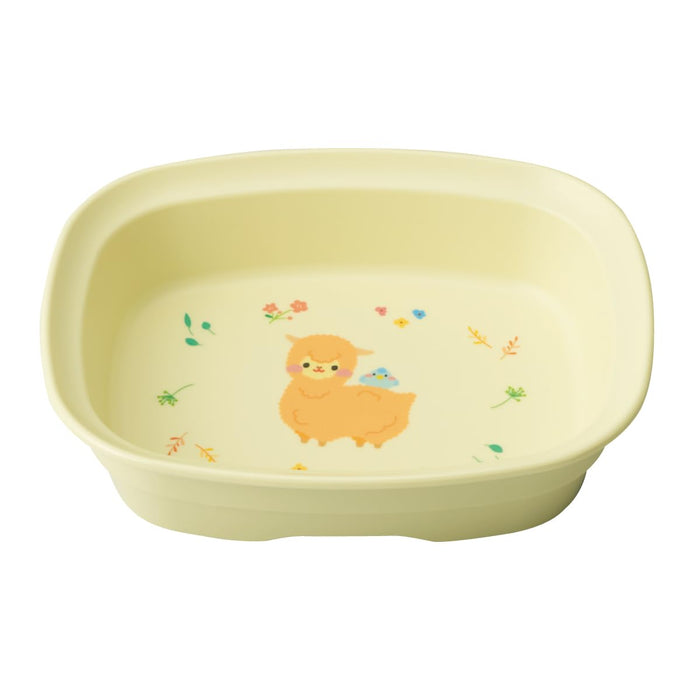 Daiwa Alpacana Children's Small Square Bowl 260mL Yellow MC-100-ALY