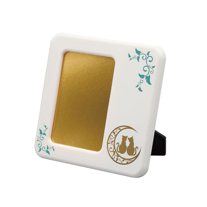 Daiwa Large Photo Stand Aizu Lacquer Moon Cat Design Made in Japan Gift