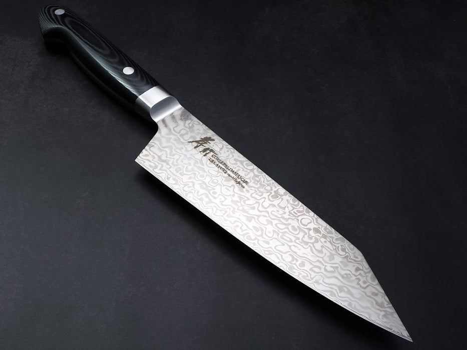 Takayuki Sakai Coreless Damascus Santoku 160mm Black Micarta Handle