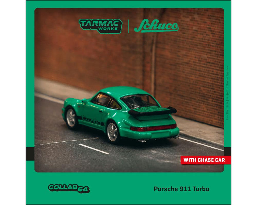 Schuco 1/64 Porsche 911 Turbo Green Tarmac Works Minicar Parallel Import-Kiichin - The #1 Place for Japanese Goods in Your Hand!