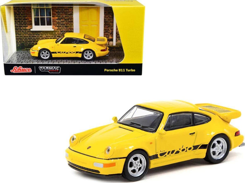 Schuco 1/64 Porsche 911 Turbo Yellow Minicar Tarmac Works Collaboration-Kiichin - The #1 Place for Japanese Goods in Your Hand!