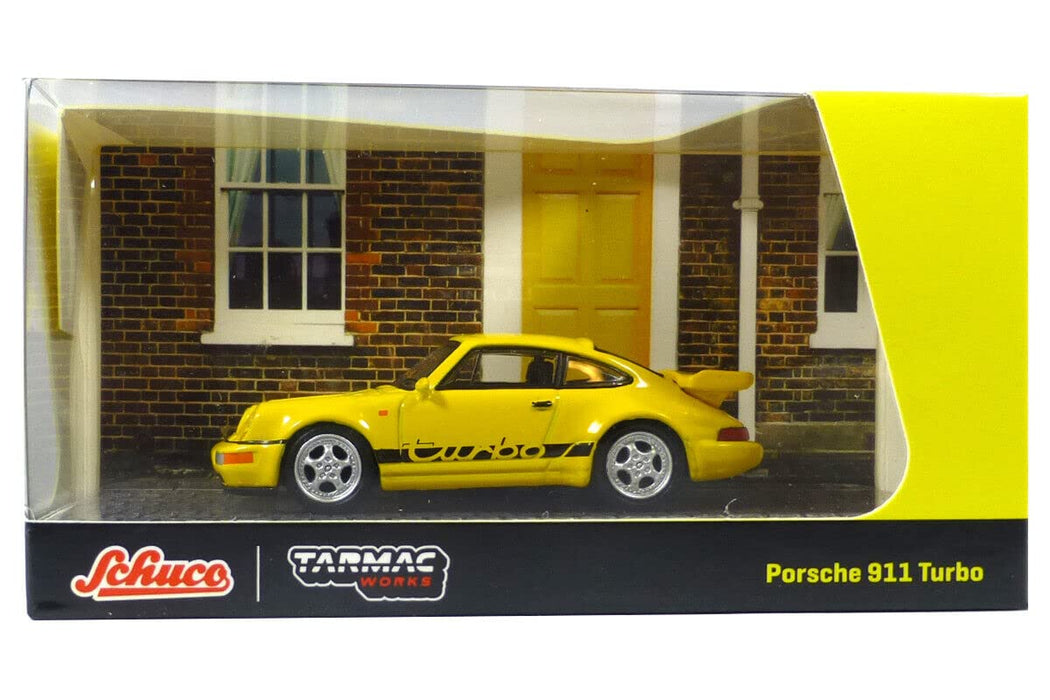 Schuco 1/64 Porsche 911 Turbo Yellow Minicar Tarmac Works Collaboration-Kiichin - The #1 Place for Japanese Goods in Your Hand!