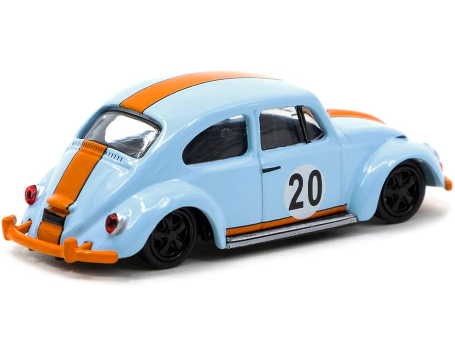 Schuco Tarmacworks 1/64 Volkswagen Beetle Blue Orange Low Ride Height Model-Kiichin - The #1 Place for Japanese Goods in Your Hand!