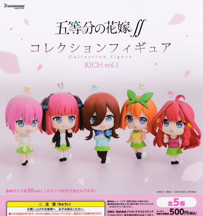 Bushiroad Quintessential Quintuplets Collection Vol.1 5 Set Capsule Toy Figures