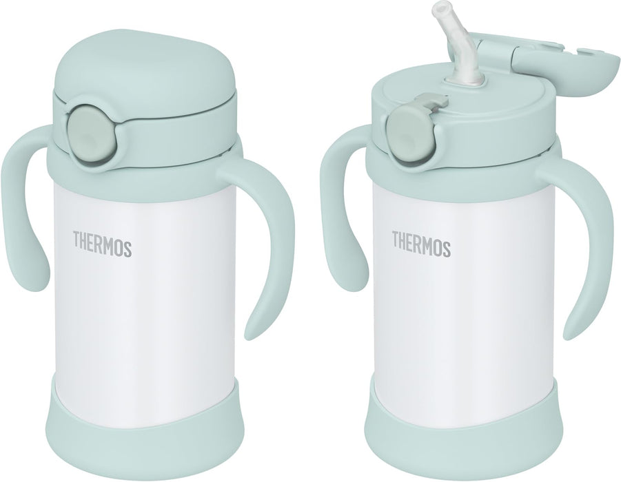 Thermos Vacuum Baby Straw Mug 350Ml Mint Keeps Drinks Cold FJT-350 Mnt