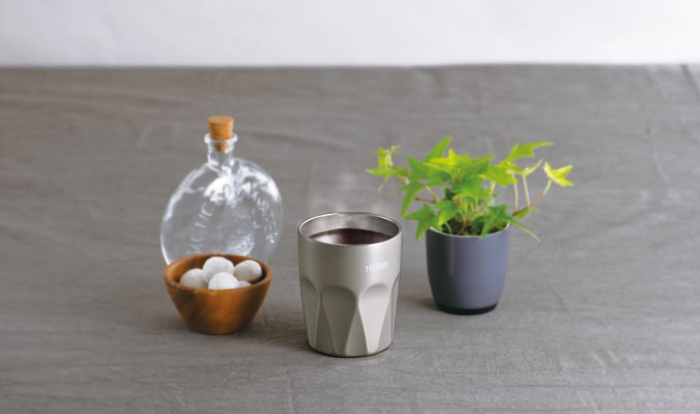 Thermos Vacuum Insulated Tumbler 300ml Champagne Gold Glass Design-Kiichin - The #1 Place for Japanese Goods in Your Hand!