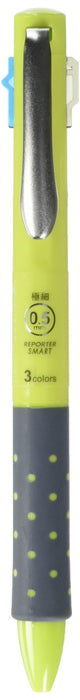 Tombow Reporter Smart 3 3-Color 0.5mm Ballpoint Pen - Black Red Blue Green Body